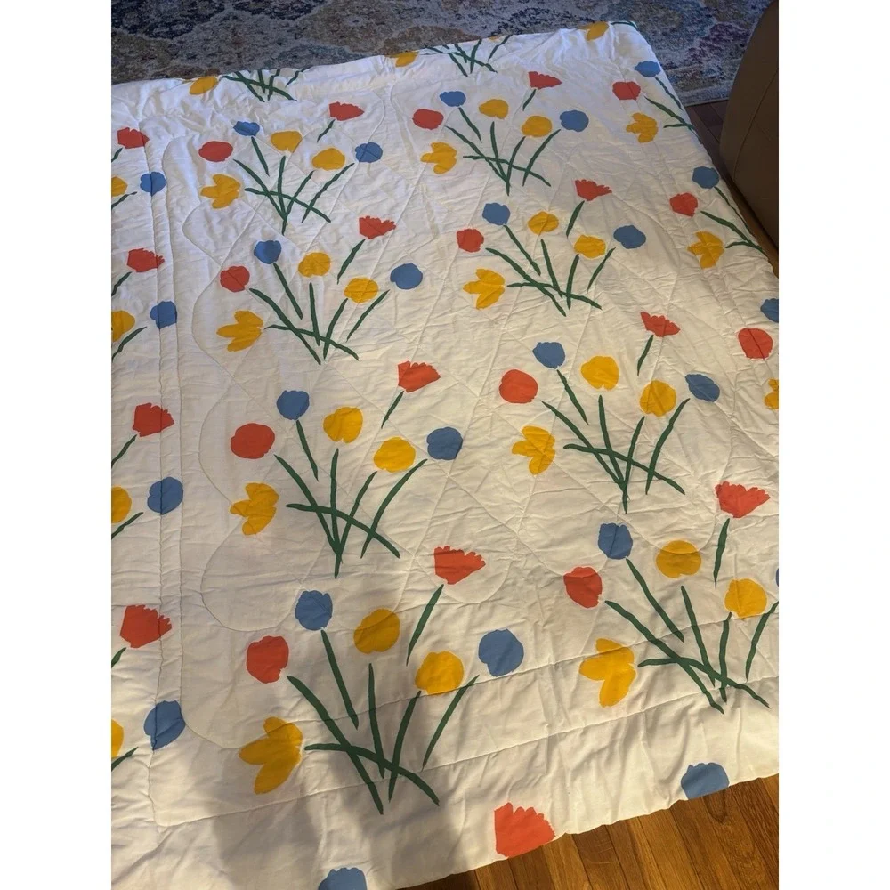 Marimekko Comforter TWIN Floral Comforter Dan River Seven Flowers 1979 EUC